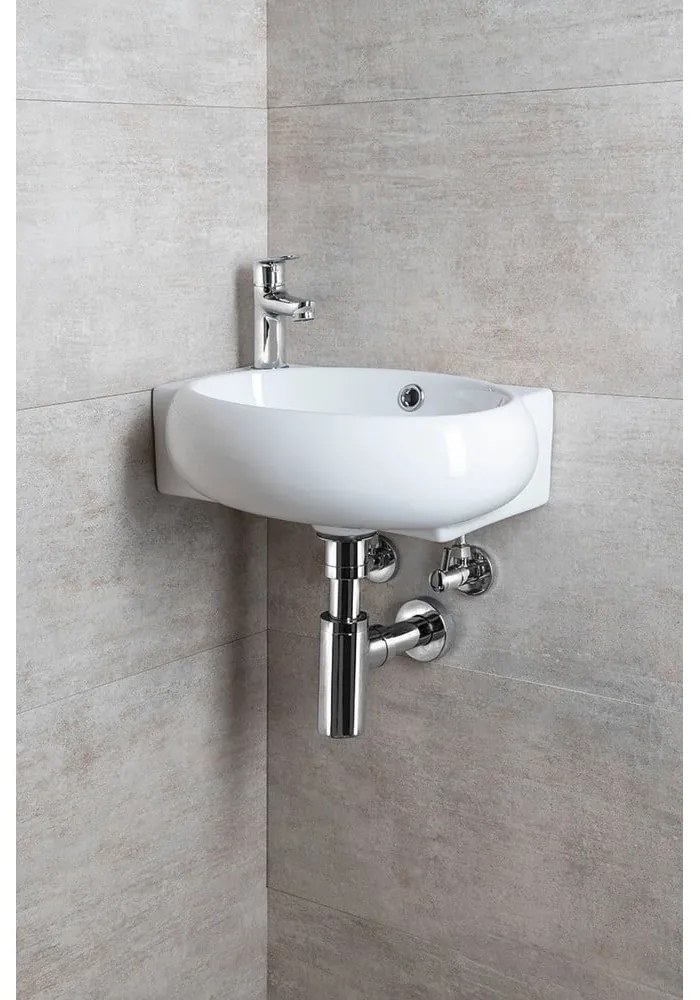 Chiuvetă mică pentru WC albă din ceramică 43x28,5 cm Ribera – Sapho