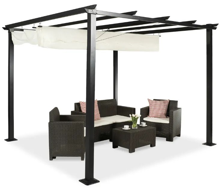 Pergolă de terasă independentă Tenerife 3 x 4 m crem