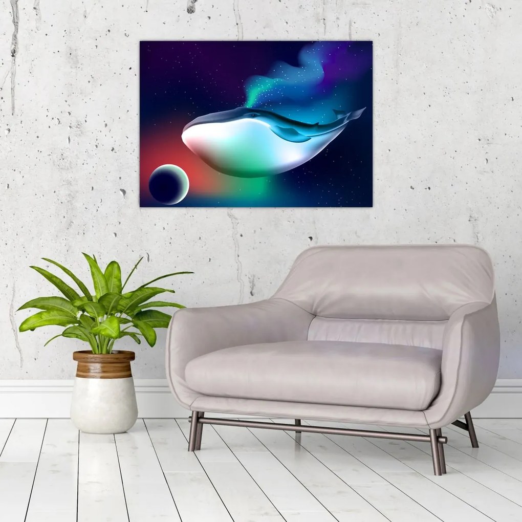 Tablou - O balenă în spațiu (70x50 cm)