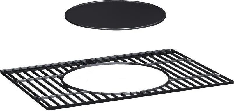 Grătar multifuncțional BBQ Avenberg GENIUS+grătar din fontă+plită+piatră pentru pizza