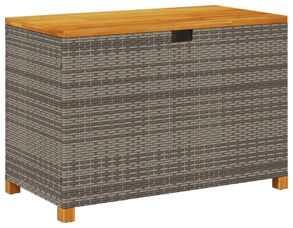 366286 vidaXL Cutie depozitare grădină gri 110x55x63 cm lemn acacia poliratan