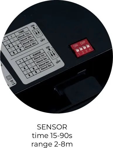 Plafoniera LED CCT, Protectie IP44, Senzor de miscare, PANDINO 23cm alb