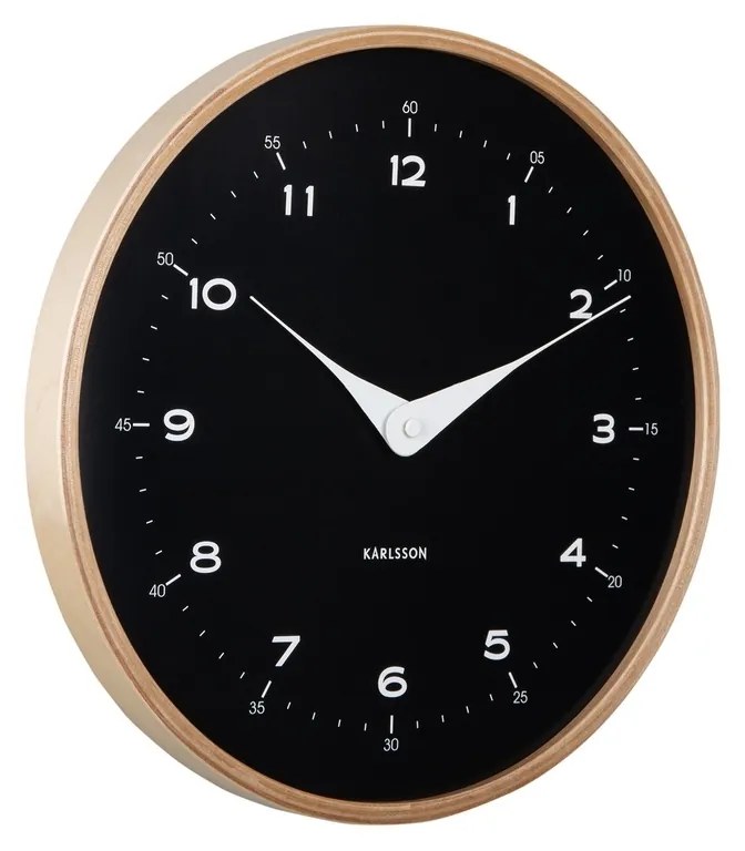 Karlsson 5995BK ceas de perete design negru,diametru 30 cm