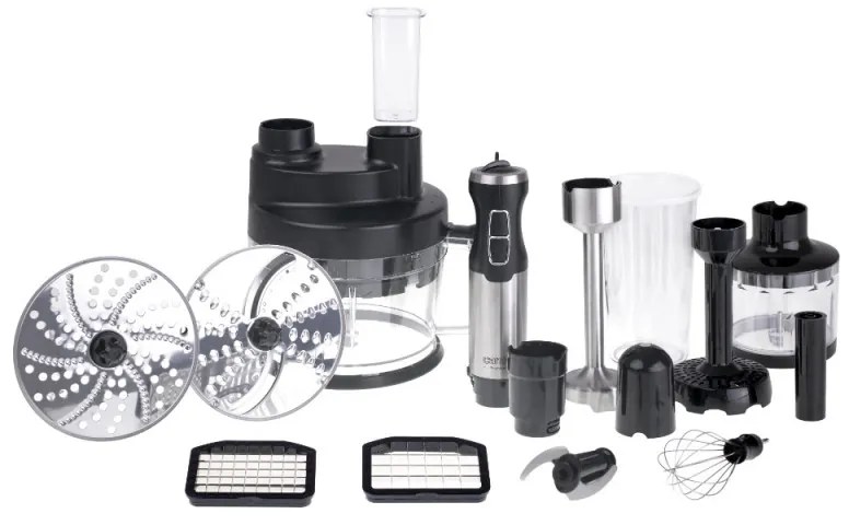Robot de bucatarie 14 in 1 Camry CR 4623, 1600W, 2 l, Blender, Tocator, Accesorii, Turbo, Inox/Negru