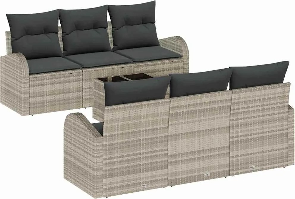 vidaXL Set de canapele pentru grădină Gri deschis 55 x 55 x 37 cm