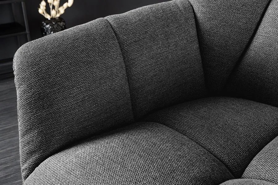 Fotoliu pivotant cu inaltime reglabila PAPILLON tesatura antracit