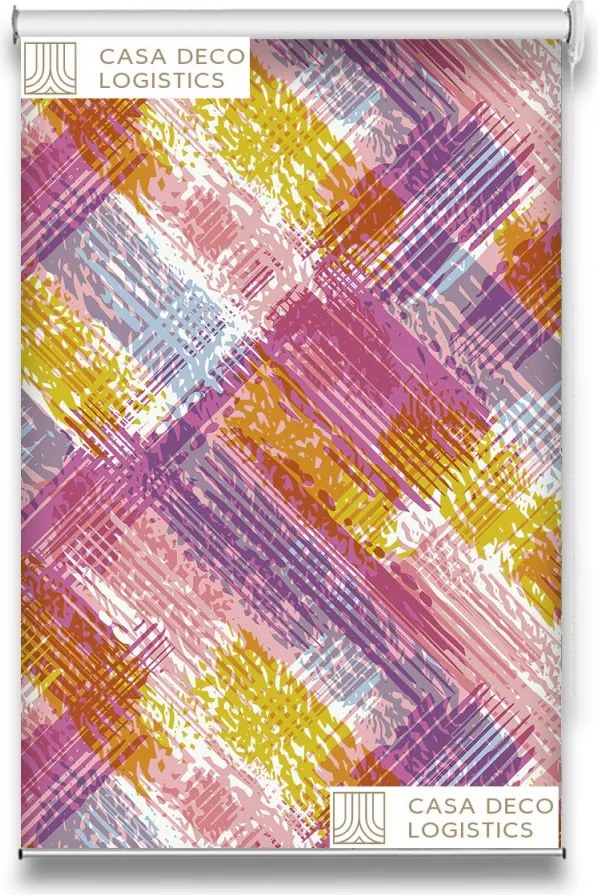 Roletă textilă Urban 4012 cu model abstract colorat