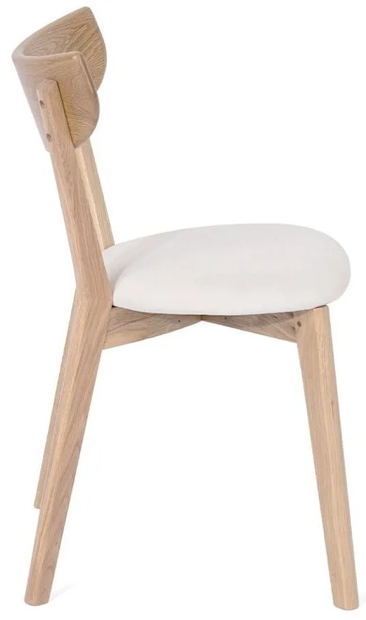 Scaun de sufragerie din stejar cu șezut alb Arch - Bonami Selection