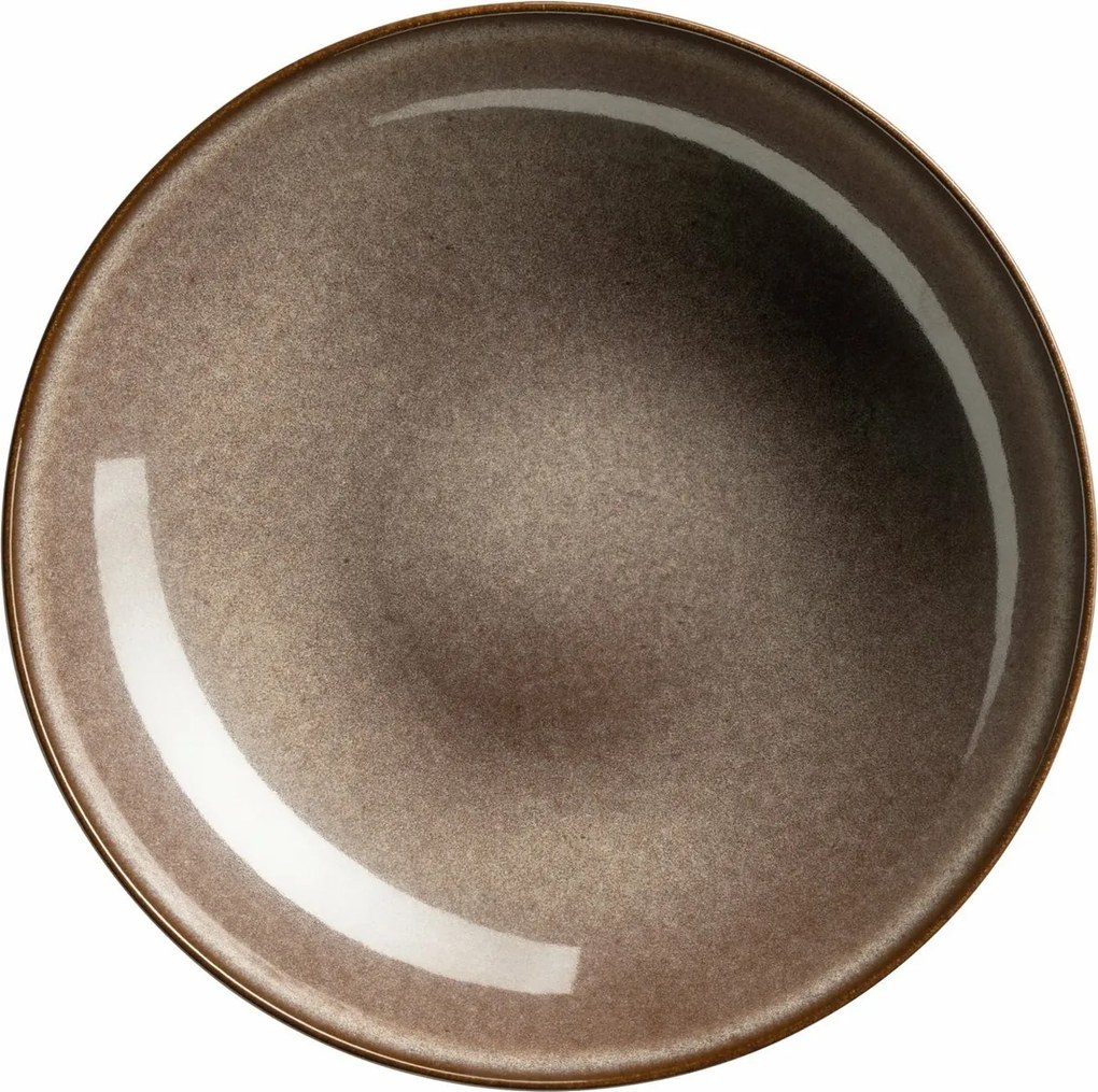 Mäser Set of 8 shallow and deep plates SMOKY'S –brown