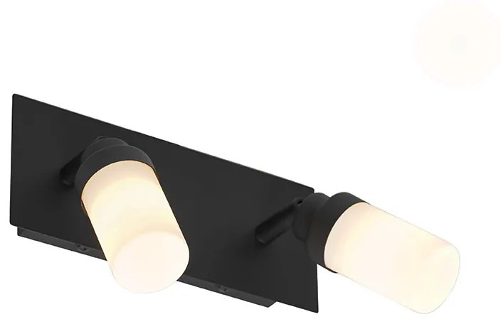 Spotlight modern pentru baie negru cu 2 lumini IP44 - Japie