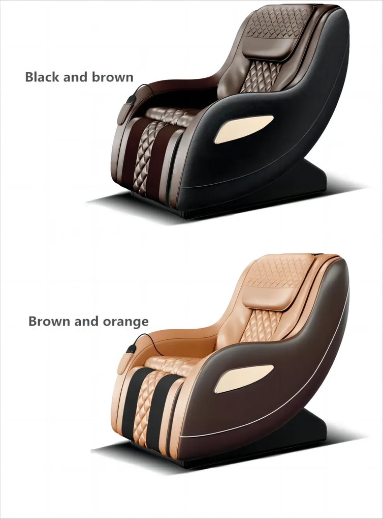 Fotoliu masaj ULPIUS, design economisire spatiu, Incalzire, Bluetooth, masaj role si masaj vibrator, piele PU premium, Negru