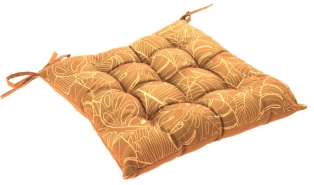 Perna pentru scaun Exotic, 40x40 cm, poliester, galben