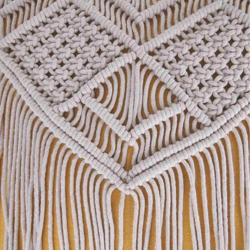 Pernă decorativă din material textil 45x45 cm Macrame – VDE Tivoli 1996