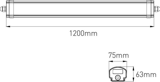 Corp de iluminat LED fluorescent industrial VOLITER LED/20/28/36W/230V 120 cm IP65 alb