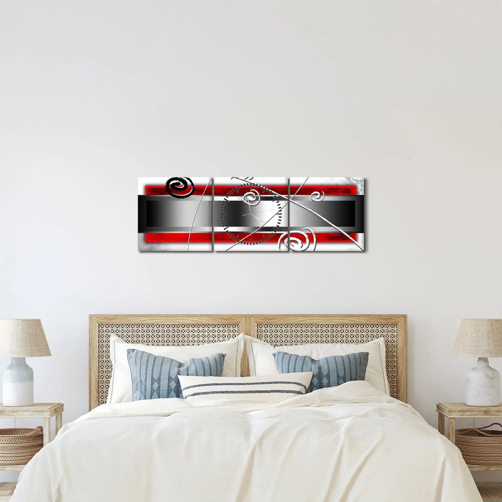 Tablou abstract (cu ceas) (90x30 cm)