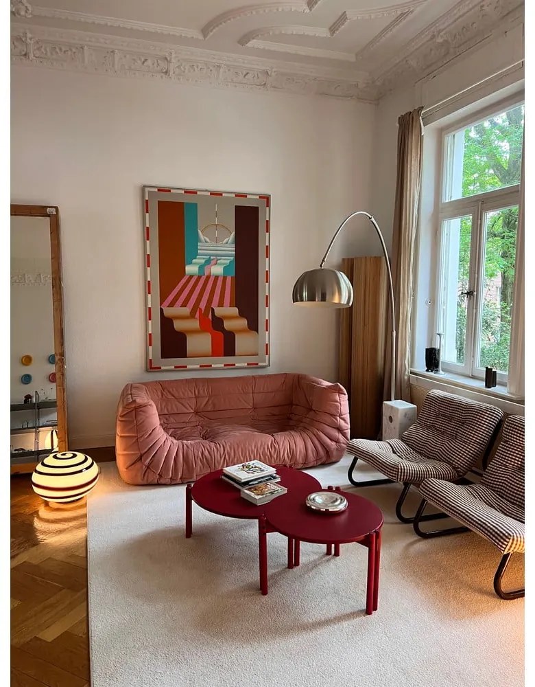 Măsuță de cafea verde rotundă din lemn masiv de pin ø 80 cm Sticks – Karup Design