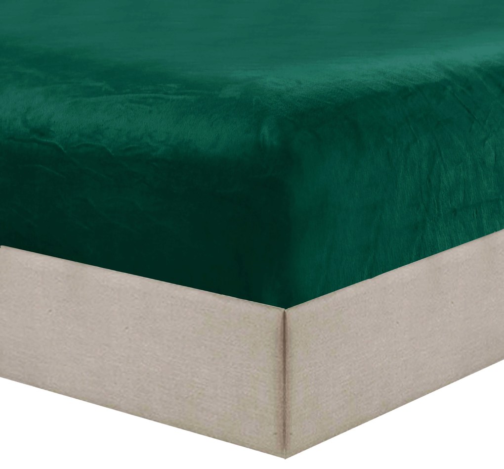 Lenjerie de pat microplus KOLANTE verde inchis Dimensiune lenjerie de pat: 70 x 80 cm | 140 x 200 cm