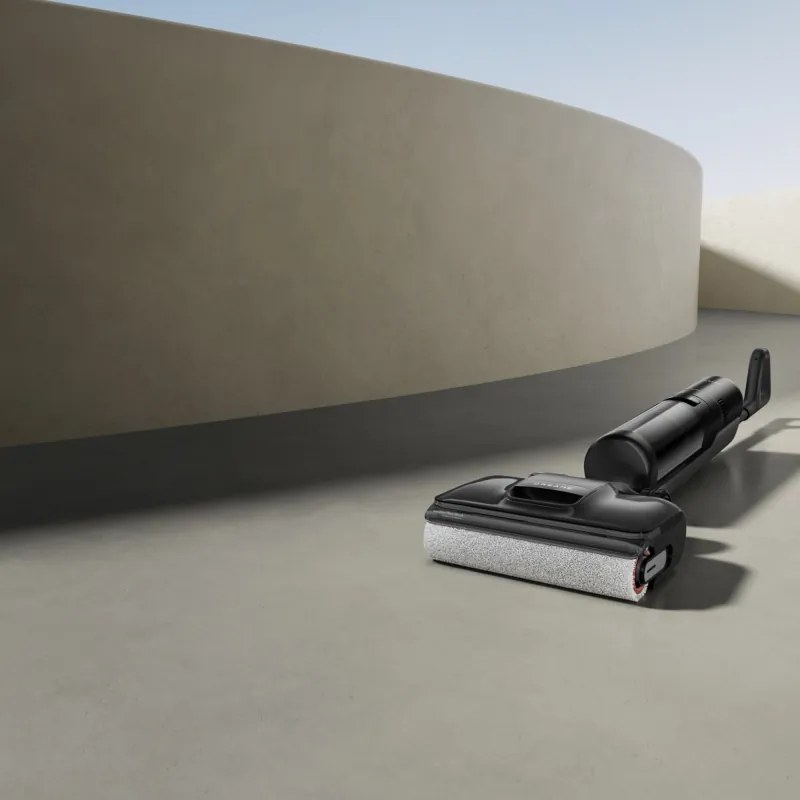 Aspirator vertical DREAME H12 Pro HHR25A, 300W, 0.7/0.9 l, 3 moduri, 35 min, Umed/uscat, Alerte vocale, LED, Uscare mop automată, Negru/gri