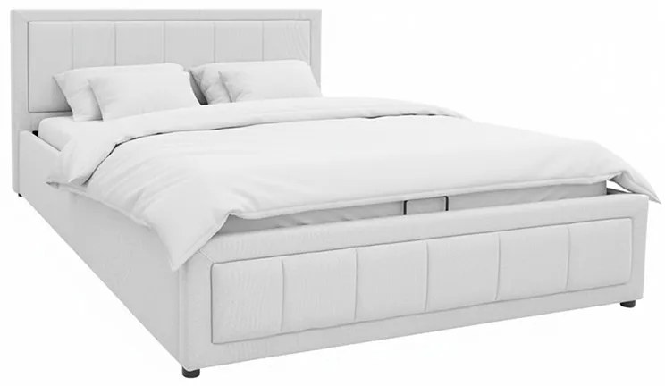 Pat Huglo 120x200 Cm Cu Lada Depozitare Tapiterie Textila Gri