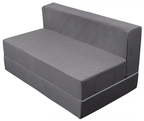 Canapea extensibila Urban Living Bedora 136x80x40 cm Grey/Grey Flower