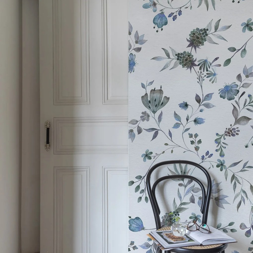 Fototapet, Blossom Fling, Blue, Rebel Walls