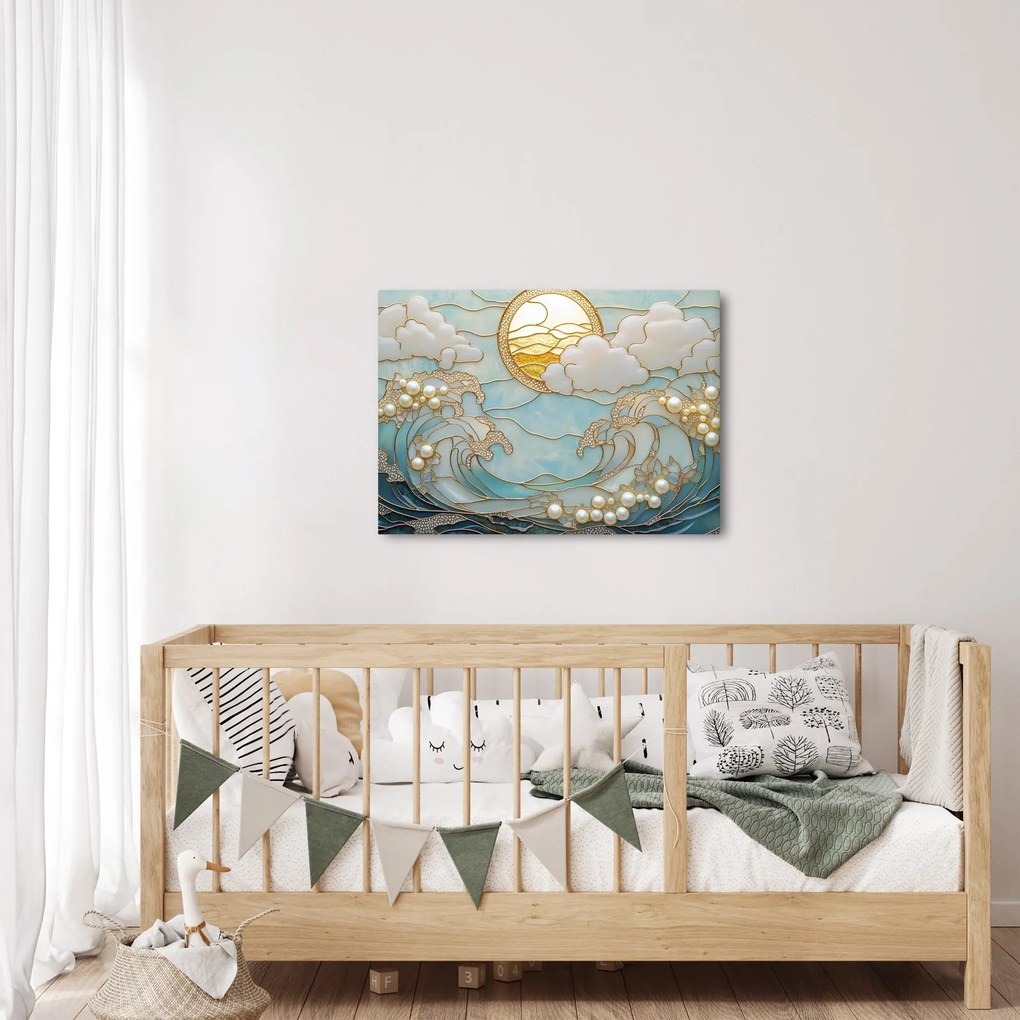 Tablou - Perle 3D în Ocean (70x50 cm)