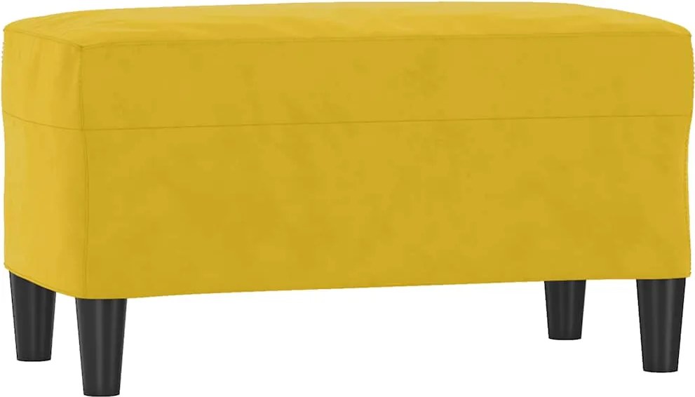 vidaXL Bancă, galben, 70x35x41 cm, catifea