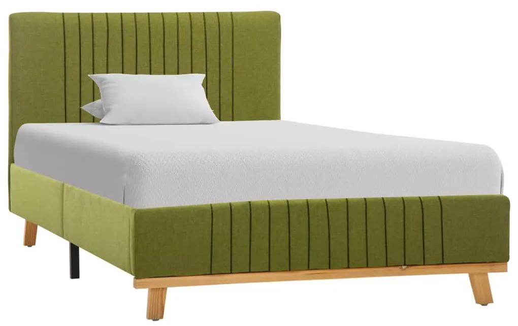 286637 vidaXL Cadru de pat, verde, 90 x 200 cm, material textil