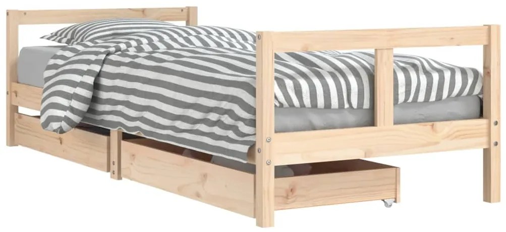 vidaXL Cadru pat copii cu sertare, 80x200 cm, lemn masiv de pin