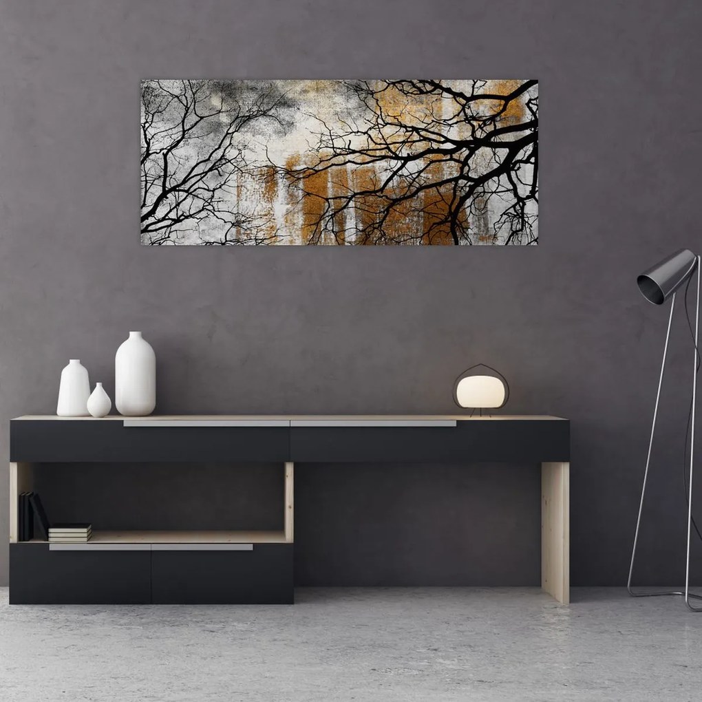 Tablou - Siluetă copac (120x50 cm)