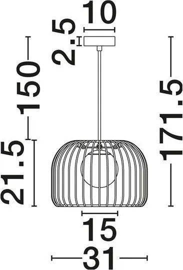 Lustra, Pendul pentru terasa exterior IP54 MARCY