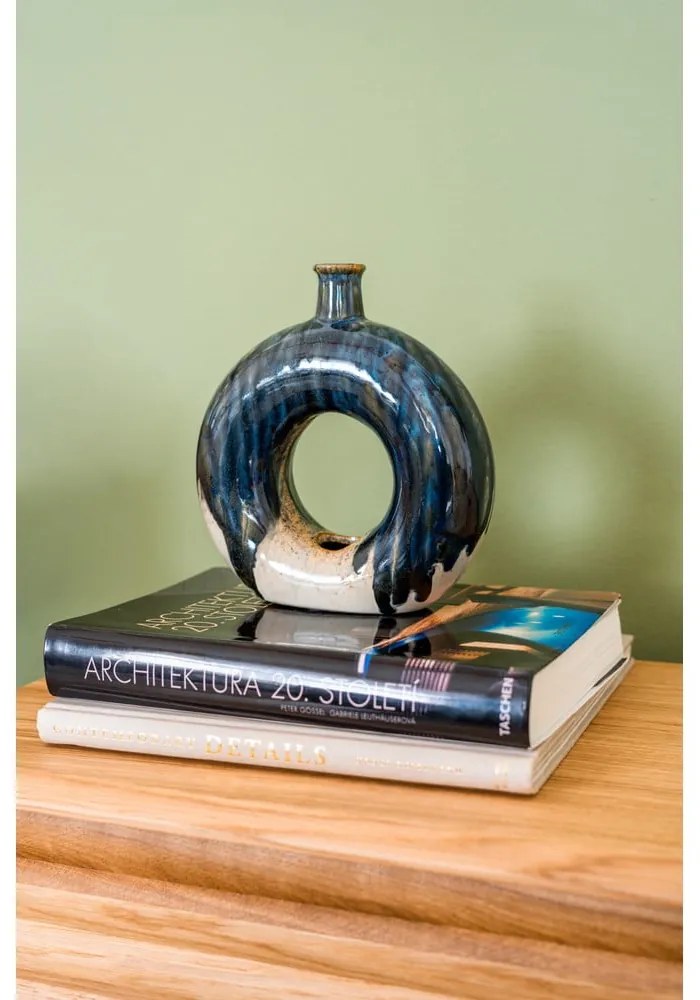 Vază din gresie Bloomingville Baldvin, negru