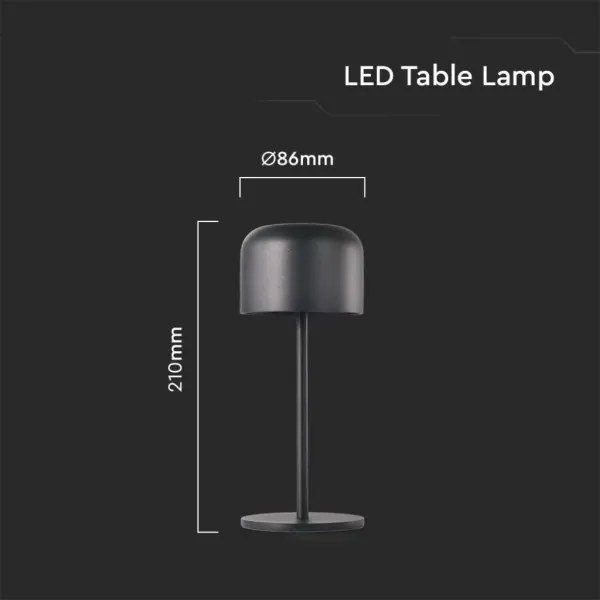 Lampă de birou LED reglabilă 1,5W 5V 2700-5700K IP54 negru
