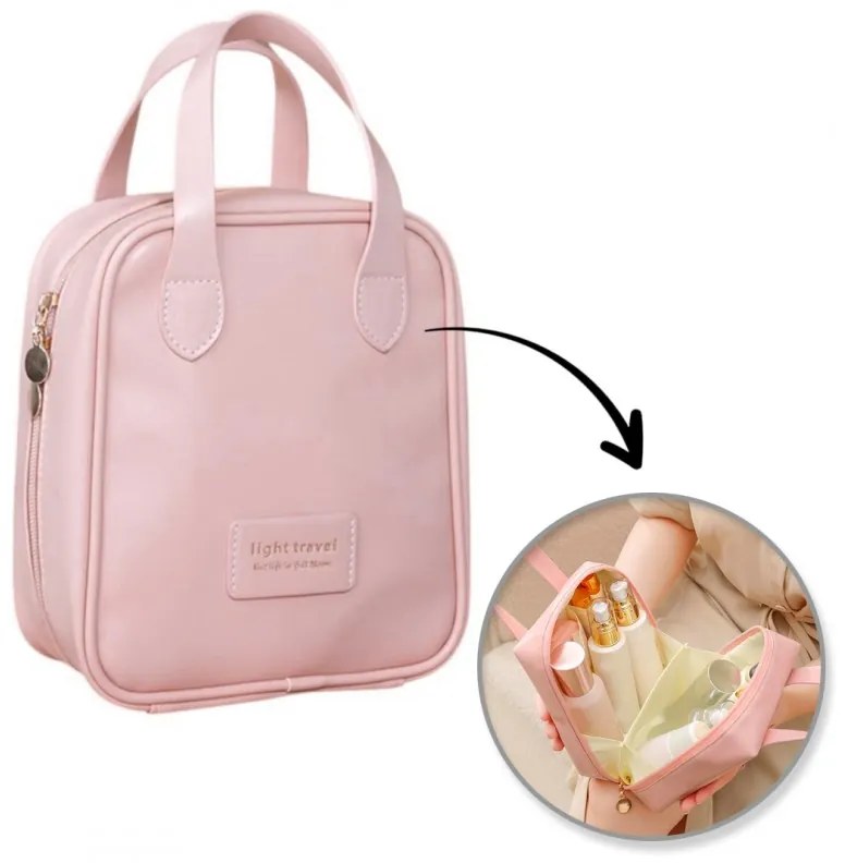Geanta cosmetica LIGHT TRAVEL 17x19 cm, rozová