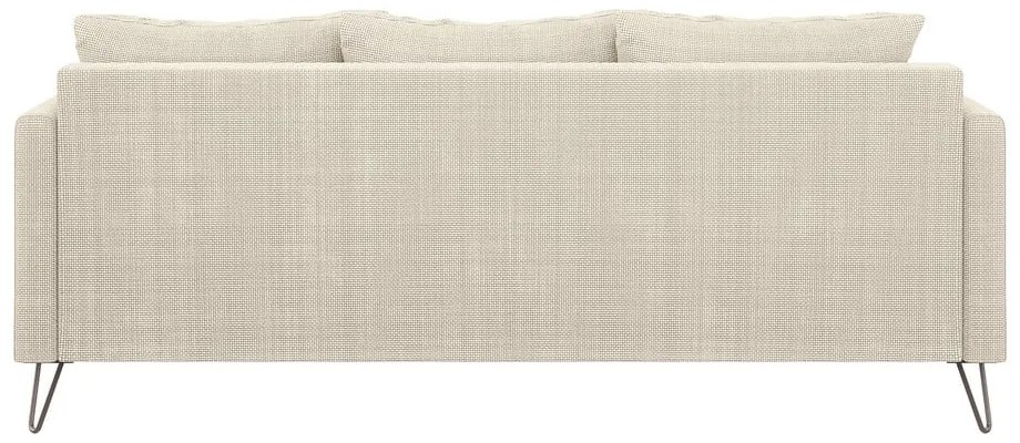 Canapea crem cu tapițerie din chenille 200 cm Freya – Ropez