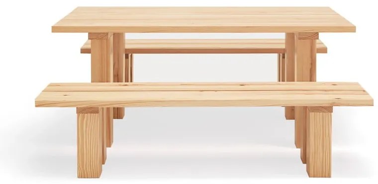 Masă de dining cu blat din lemn de pin 100x180 cm Banda – Teulat