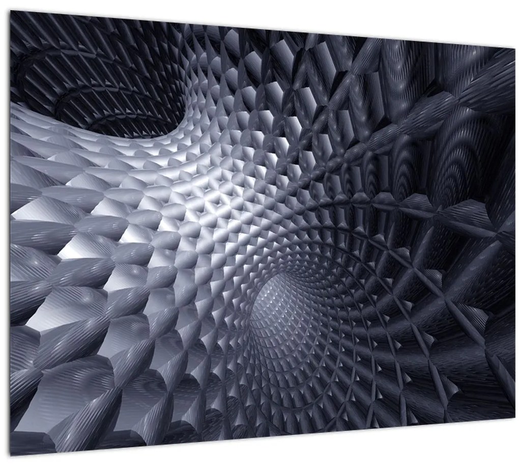 Tablou pe sticlă - Abstract 3D (70x50 cm)