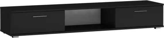 Comodă TV, 176x40x28 cm, Aridea, ADRK Furniture (Culoare: Alb mat)