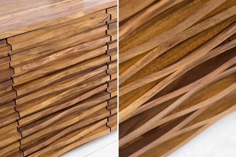 Comoda eleganta din lemn de trandafir Relief 160cm Sheesham