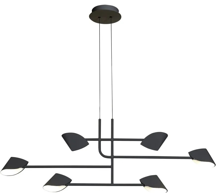 Lustra LED suspendata design modern CAPUCCINA 45W negru