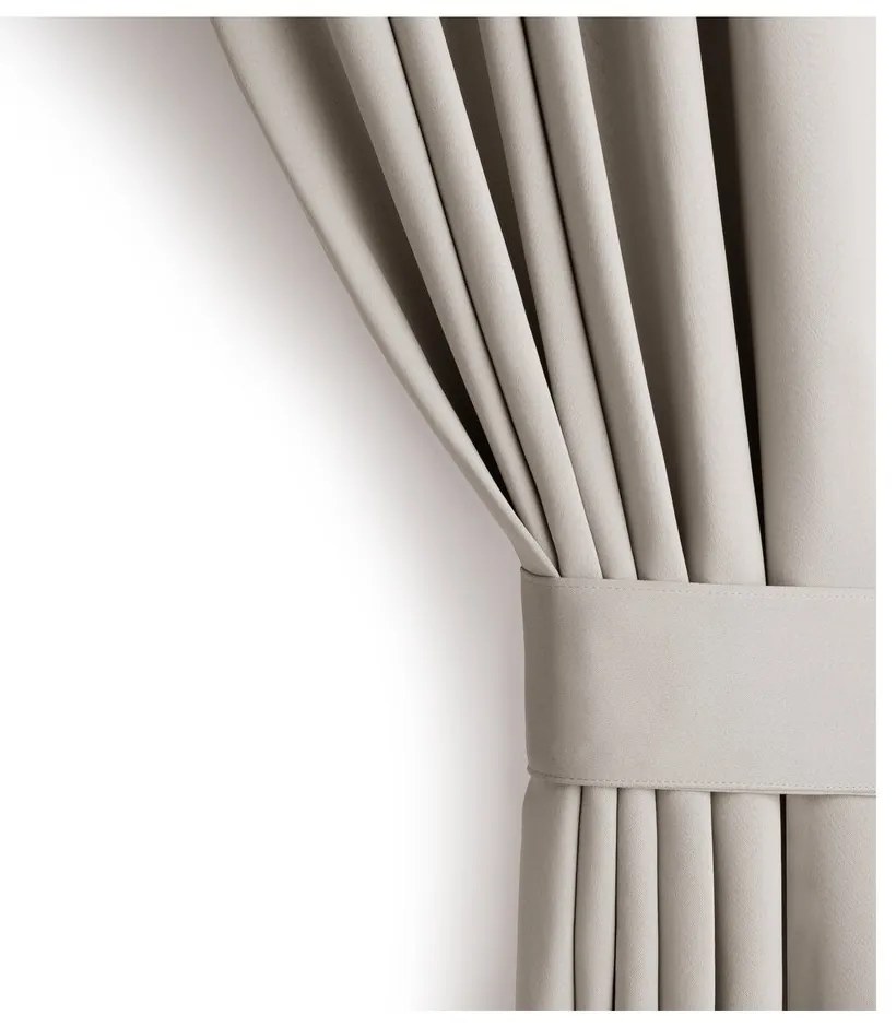 Draperie bej blackout/termoizolantă 140x270 cm Pleat – Restilo