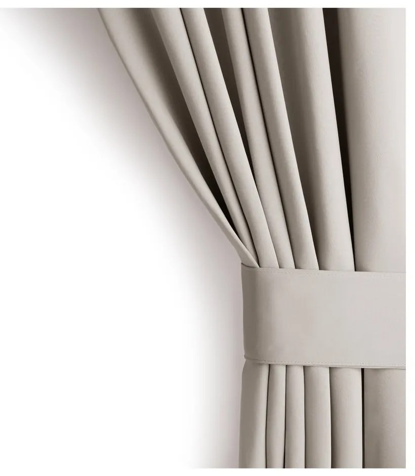 Draperie bej termoizolantă/dimout (semi-opacă) 140x245 cm Kierra – Restilo
