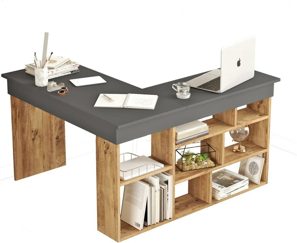 Birou Cilo Anthracite și Atlantic Pine