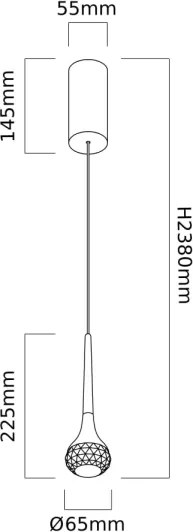 Open Design OR80322 - Lustră LED CRIMA pe cablu, LED/7W/230V, crom lucios