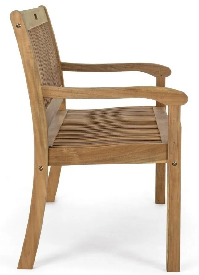 Bancă din lemn de acacia cu doua locuri, maro natural, 120x60x88 cm, Noemi Yes