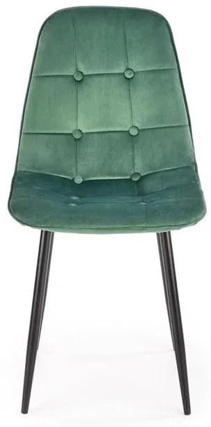 Set 4 scaune K417 velvet verde