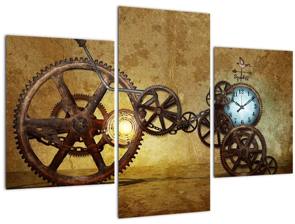 Tablou cu aparatele istorice ale ceasurilor (90x60 cm)