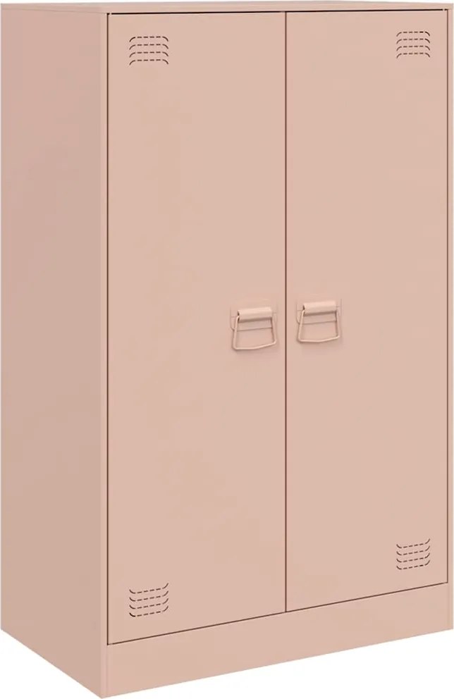 vidaXL Comodă Roz 67x39x107 cm oțel