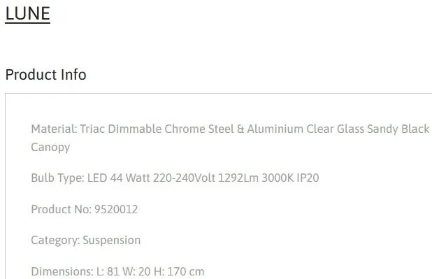 Lustra cu 6 pendule LED design modern LUNE