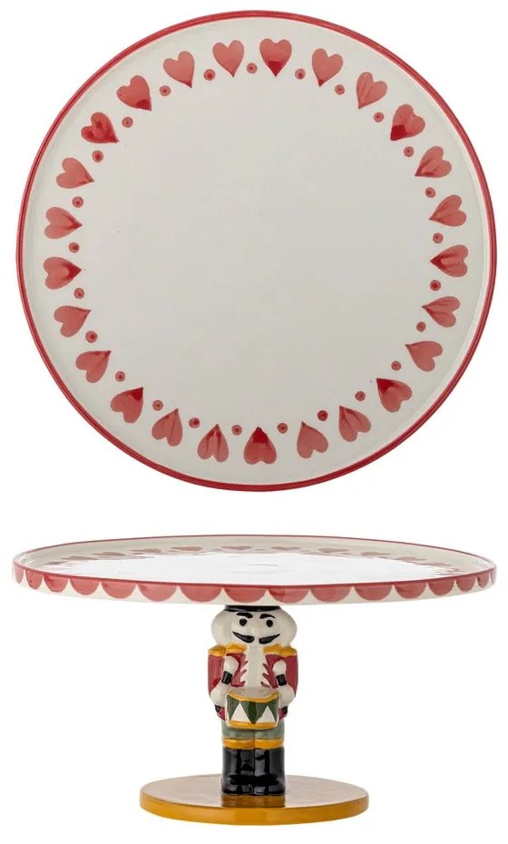 Platou etajat din gresie cu model de Crăciun Jolly – Bloomingville